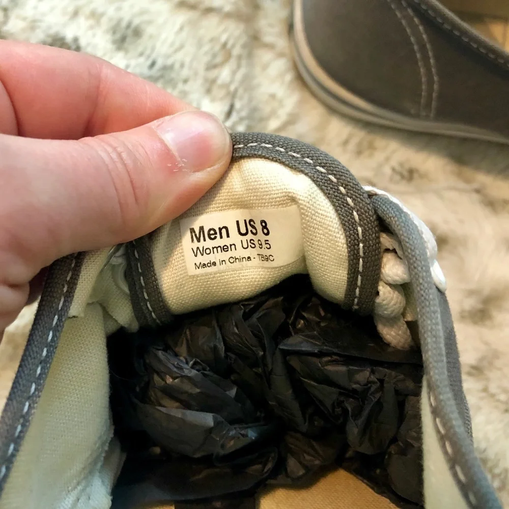 Vans Gray Canvas Low-Top Sneakers